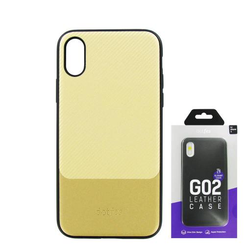 Чехол - накладка iPhone X DOTFES G02 пластик золото